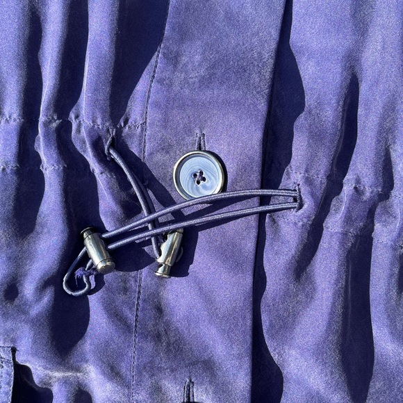 SPRING SALE! Chico’s light silk jacket, royal purple. Adjustable toggles - Picture 4 of 6